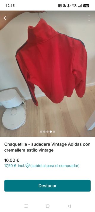 Chaqueta Adidas Vintage Roja y Azul