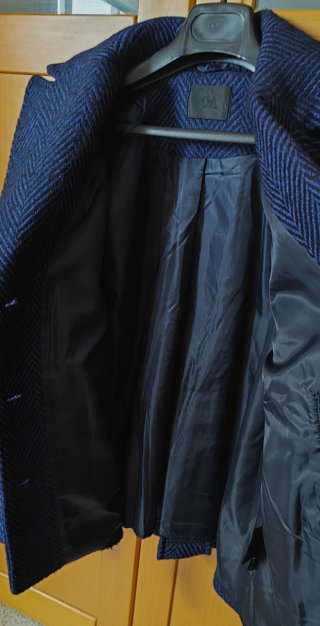 Chaquetón C&A azul/negro espiga