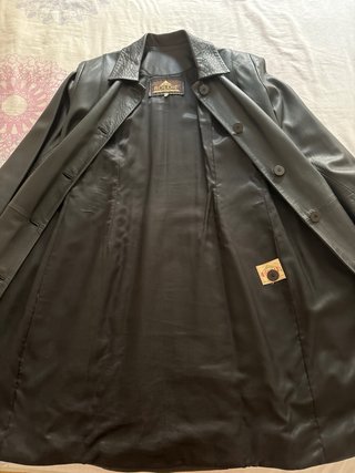 Chaquetón de Piel Auténtica Negro