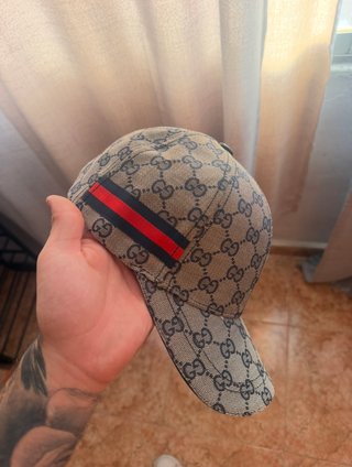 Gorra Gucci Marrón y Roja