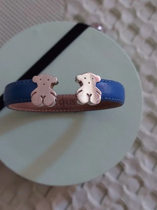 Pulsera Tous Oso Azul y Plata