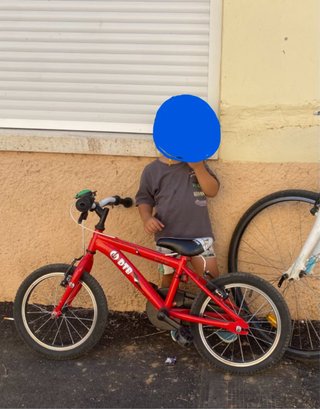 Bicicleta infantil roja