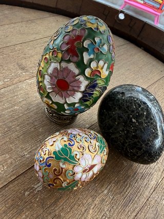 3 Uova Decorative Vintage