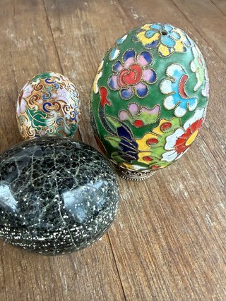 3 Uova Decorative Vintage