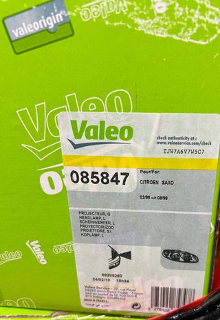 Faro Izquierdo Citroën Saxo Mehari Valeo 085847