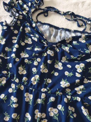 Mono Corto Soleia Floral Azul Marino