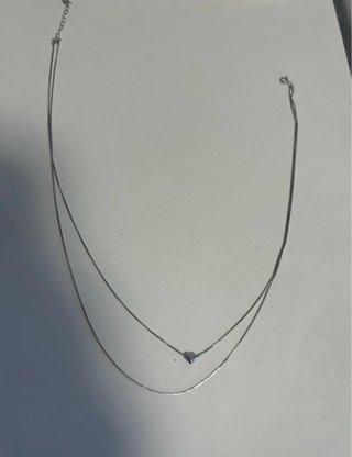 Collar plata corazón
