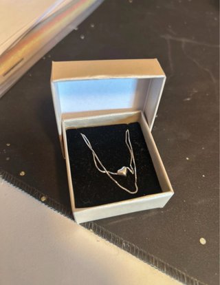 Collar plata corazón