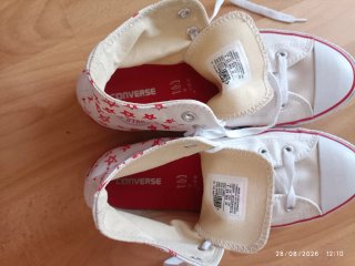 Zapatillas Converse Blancas Estrellas Rojas