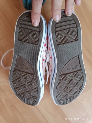 Zapatillas Converse Blancas Estrellas Rojas