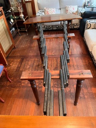 Mesa de roble extensible