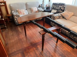 Mesa de roble extensible