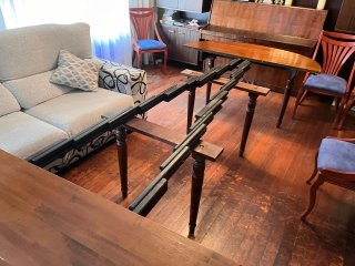 Mesa de roble extensible