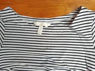 Camiseta premamá rayas blanco y negro