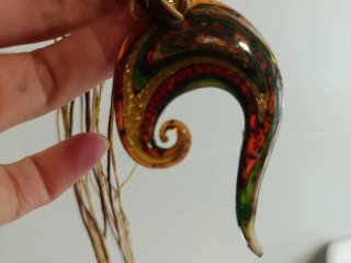 Conjunto Murano Colgante y Pendientes Nuevo