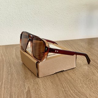 Gafas de sol aviador vintage marrón retro