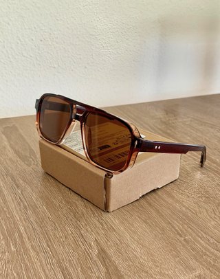 Gafas de sol aviador vintage marrón retro