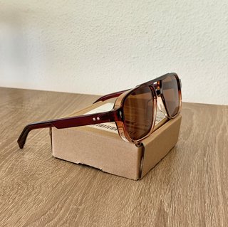 Gafas de sol aviador vintage marrón retro