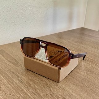 Gafas de sol aviador vintage marrón retro