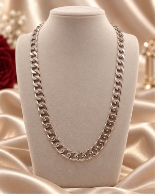 Collana Uomo Argento 925 Grumetta Cubana 52g 56 cm