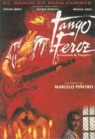 Cartel Cine Tango Feroz 1993 enmarcado.