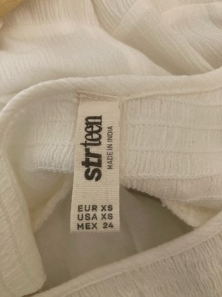 Vestido mini Stradivarius blanco