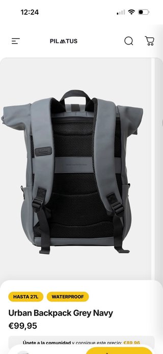 Mochila Pilatus Urban Grey Impermeable