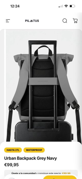 Mochila Pilatus Urban Grey Impermeable