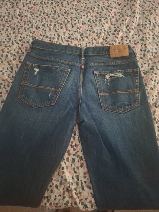 Tejano hombre azul desgastado