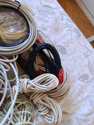Lote cables red y teléfono