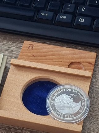 Moneda Plata Merida 2000 Ptas Patrimonio Mundial