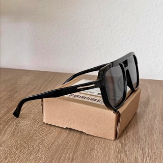 Gafas de sol aviador montura negra unisex