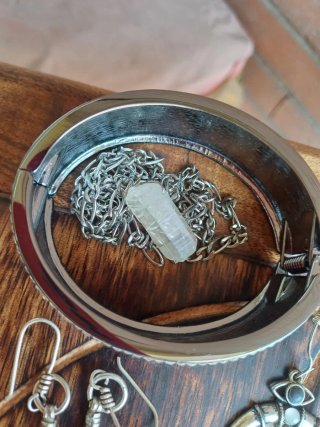 Box gioielli etnici argento, pietre