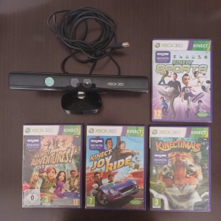 Sensor Kinect + 4 Juegos XBOX 360