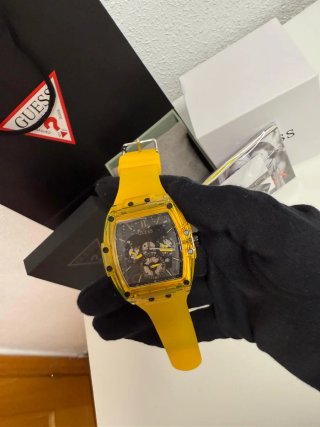 Reloj Guess Amarillo Transparente