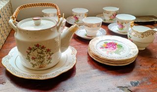 Juego té vintage Cavour Ware Staffordshire