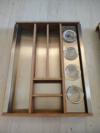 Organizador cubertero madera y acero