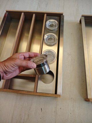 Organizador cubertero madera y acero
