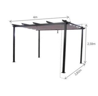 Pérgola de jardin de jardín de aluminio