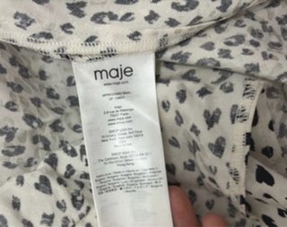 Vestido Maje estampado lunares blanco y negro