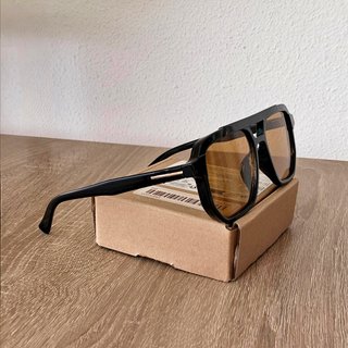 Gafas de sol aviador cuadradas ámbar