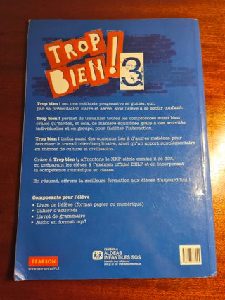 Libro de francés: Trop bien! 3