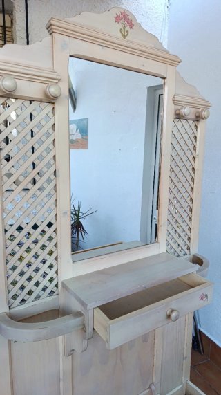 Mueble recibidor madera provenzal
