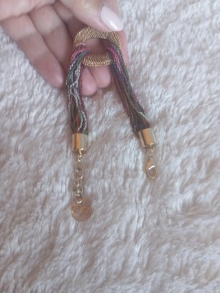 Pulsera Purificación García Aro Dorado Multicolor