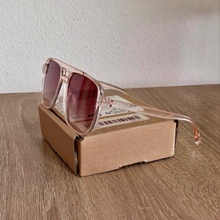 Gafas de sol aviador rosa transparente vintage