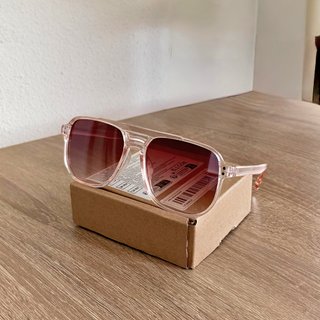 Gafas de sol aviador rosa transparente vintage