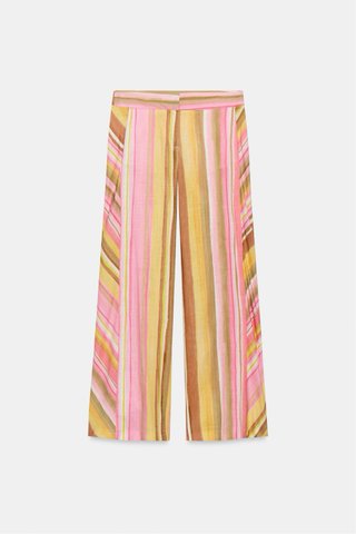 Pantalones rayas rosa y amarillo