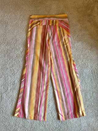 Pantalones rayas rosa y amarillo