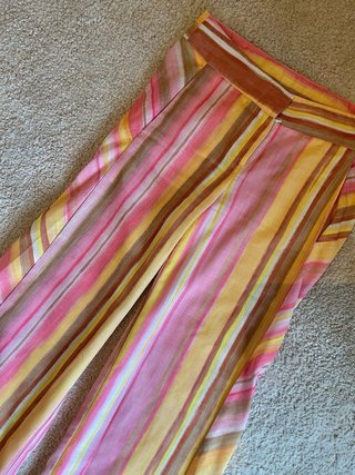 Pantalones rayas rosa y amarillo