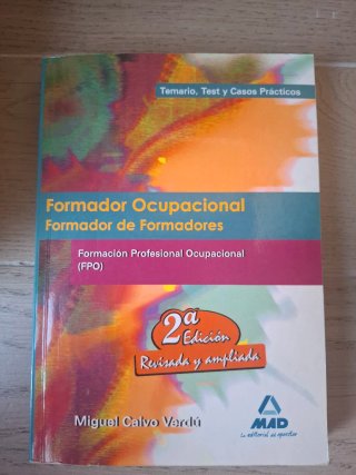 Formador ocupacional. Formación profesional ocu...